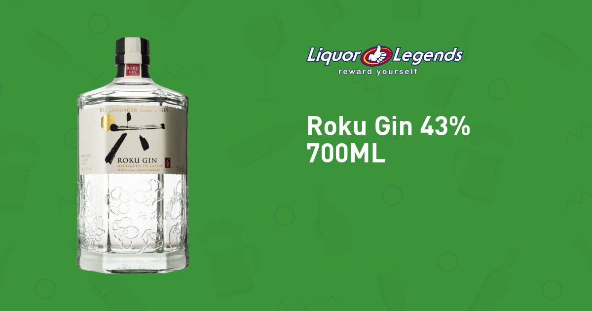 Roku Gin 43% 700ML | Liquor Legends